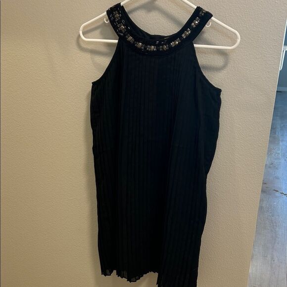 Nicole Miller Tops - Nicole Miller Black Sleeveless Top with Embellished Neckline